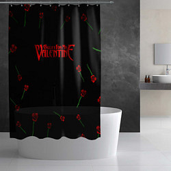 Шторка для душа Bullet for my valentine rose album, цвет: 3D-принт — фото 2