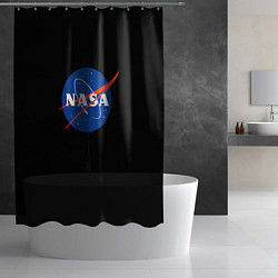 Шторка для душа NASA logo space, цвет: 3D-принт — фото 2