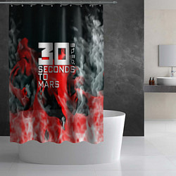 Шторка для душа Seconds to mars fire, цвет: 3D-принт — фото 2