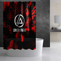 Шторка для душа Linkin park краски текстуры, цвет: 3D-принт — фото 2