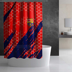 Шторка для душа Барселона спорт краски текстура, цвет: 3D-принт — фото 2