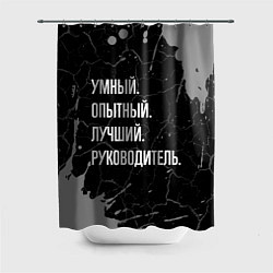 Шторка для душа Умный опытный лучший: руководитель, цвет: 3D-принт