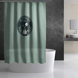 Шторка для душа Дачные войска значок, цвет: 3D-принт — фото 2