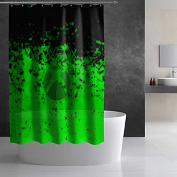 Шторка для душа Xbox краски зелёные, цвет: 3D-принт — фото 2