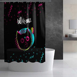 Шторка для душа Blink 182 - rock star cat, цвет: 3D-принт — фото 2