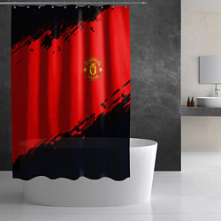 Шторка для душа Manchester United colors sport, цвет: 3D-принт — фото 2