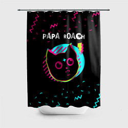 Шторка для душа Papa Roach - rock star cat, цвет: 3D-принт