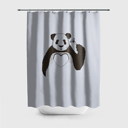 Шторка для душа Panda love art, цвет: 3D-принт