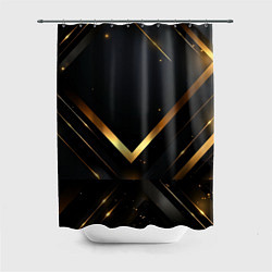 Шторка для душа Gold luxury black abstract, цвет: 3D-принт