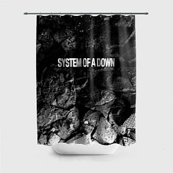 Шторка для душа System of a Down black graphite, цвет: 3D-принт