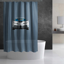 Шторка для душа Bugatti Centodieci - белая бугатти чентодиечи, цвет: 3D-принт — фото 2