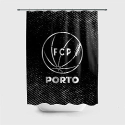 Шторка для душа Porto с потертостями на темном фоне, цвет: 3D-принт