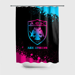 Шторка для душа AEK Athens - neon gradient, цвет: 3D-принт