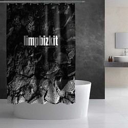 Шторка для душа Limp Bizkit black graphite, цвет: 3D-принт — фото 2