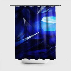 Шторка для душа Black and blue abstract background sport style, цвет: 3D-принт