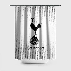 Шторка для душа Tottenham с потертостями на светлом фоне, цвет: 3D-принт
