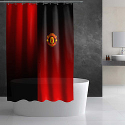 Шторка для душа Манчестер Юнайтед градиент спорт, цвет: 3D-принт — фото 2