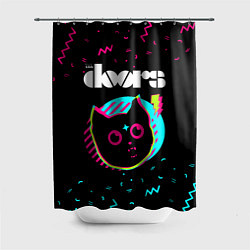 Шторка для душа The Doors - rock star cat, цвет: 3D-принт