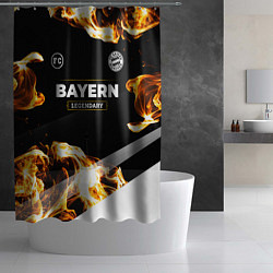 Шторка для душа Bayern legendary sport fire, цвет: 3D-принт — фото 2