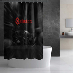 Шторка для душа Sabaton rock steel band, цвет: 3D-принт — фото 2