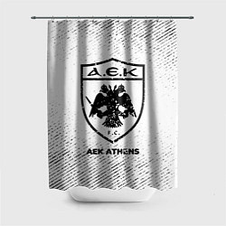 Шторка для душа AEK Athens с потертостями на светлом фоне, цвет: 3D-принт