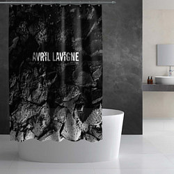 Шторка для душа Avril Lavigne black graphite, цвет: 3D-принт — фото 2