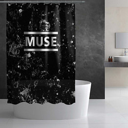 Шторка для душа Muse black ice, цвет: 3D-принт — фото 2