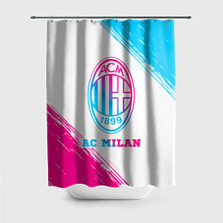 Шторка для душа AC Milan neon gradient style, цвет: 3D-принт