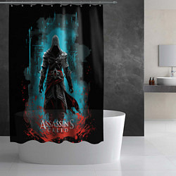 Шторка для душа Assassins creed подводный город, цвет: 3D-принт — фото 2
