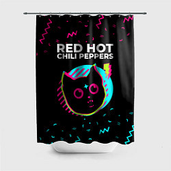 Шторка для душа Red Hot Chili Peppers - rock star cat, цвет: 3D-принт