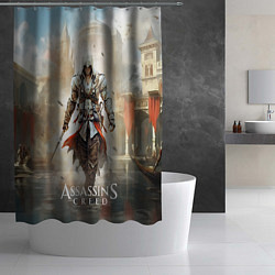 Шторка для душа Assassins creed poster game, цвет: 3D-принт — фото 2
