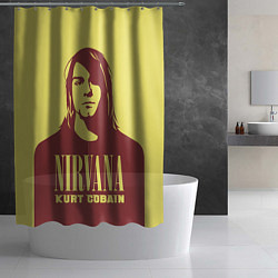 Шторка для душа Kurt Cobain Nirvana, цвет: 3D-принт — фото 2