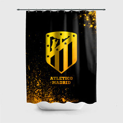 Шторка для душа Atletico Madrid - gold gradient, цвет: 3D-принт