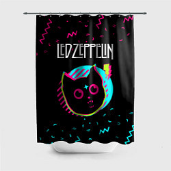 Шторка для душа Led Zeppelin - rock star cat, цвет: 3D-принт