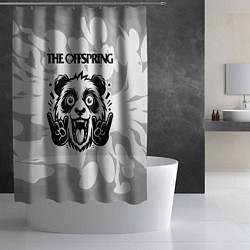 Шторка для душа The Offspring рок панда на светлом фоне, цвет: 3D-принт — фото 2