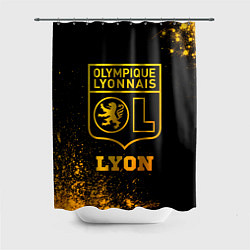 Шторка для душа Lyon - gold gradient, цвет: 3D-принт