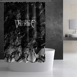 Шторка для душа Bullet For My Valentine black graphite, цвет: 3D-принт — фото 2