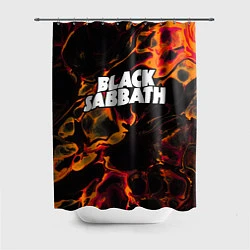 Шторка для душа Black Sabbath red lava, цвет: 3D-принт