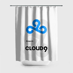 Шторка для душа Cloud9 - esports white, цвет: 3D-принт