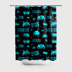 Шторка для душа Game over 1 player 2 player, цвет: 3D-принт