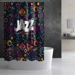 Шторка для душа Jazz improvisation, цвет: 3D-принт — фото 2