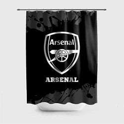 Шторка для душа Arsenal sport на темном фоне, цвет: 3D-принт