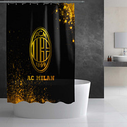 Шторка для душа AC Milan - gold gradient, цвет: 3D-принт — фото 2