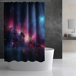Шторка для душа Взрыв в космосе, цвет: 3D-принт — фото 2