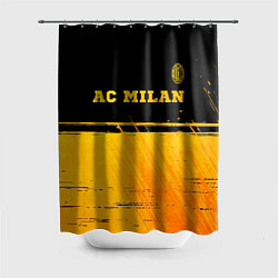 Шторка для ванной AC Milan - gold gradient посередине