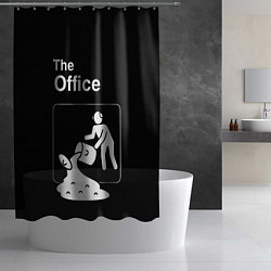Шторка для душа Офис и суп, цвет: 3D-принт — фото 2