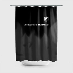 Шторка для ванной Atletico Madrid sport на темном фоне посередине