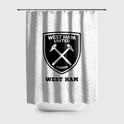 Шторка для душа West Ham sport на светлом фоне, цвет: 3D-принт