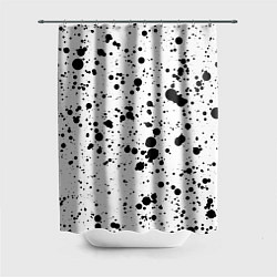 Шторка для душа Черные пятна, цвет: 3D-принт