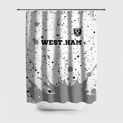 Шторка для душа West Ham sport на светлом фоне посередине, цвет: 3D-принт